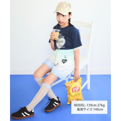【接触冷感】袖レースハートパッチ天竺Tシャツ(110~150cm) （イエロー）｜詳細画像
