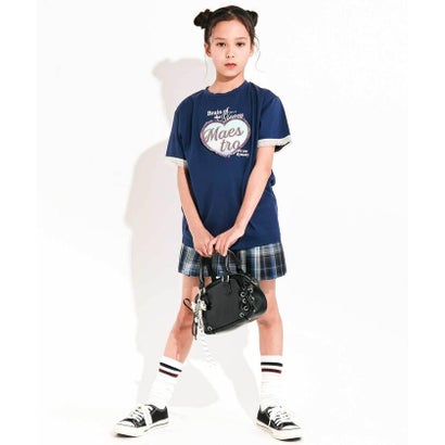 【接触冷感】袖レースハートパッチ天竺Tシャツ(110~150cm) （イエロー）｜詳細画像
