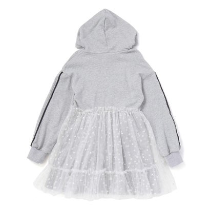 ネクシック nexchic 切り替えVネックチュール裏毛ワンピース(110~150cm) （ブルー）｜詳細画像