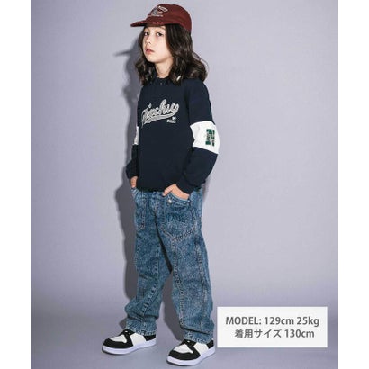 ネクシック nexchic ワッペン襟付き裏毛ポロシャツ(110~150cm) （ベージュ）｜詳細画像