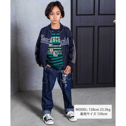 ネクシック nexchic ロゴ刺しゅうバックプリントジャケット(110~150cm) （ネイビー）｜詳細画像