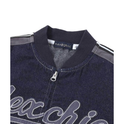 ネクシック nexchic ロゴ刺しゅうバックプリントジャケット(110~150cm) （ネイビー）｜詳細画像