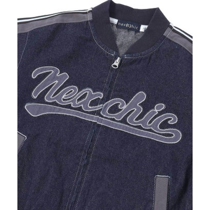 ネクシック nexchic ロゴ刺しゅうバックプリントジャケット(110~150cm) （ネイビー）｜詳細画像