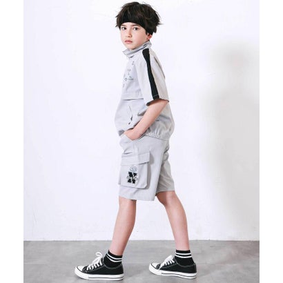 ネクシック nexchic 半袖ハーフジップ＆ハーフパンツ セットアップ(110~150cm) （グリーン）｜詳細画像