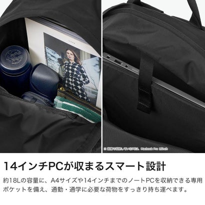ネスク NESK 正規取扱店 リュック レディース メンズ バックパック ブランド 2層 撥水性 耐久性 通勤 通学 PC収納 シンプル おしゃれ タウンユース 旅行 大容量 18L TWILL NS-022 （グレー(TWILL)）｜詳細画像