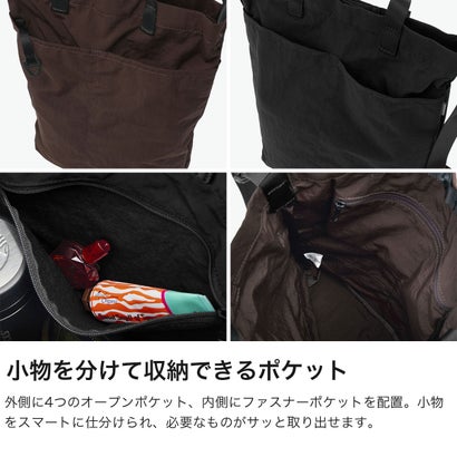 正規取扱店 トートバッグ ショルダーバッグ レディース メンズ ブランド 肩かけ 斜めがけ 手持ち 撥水性 耐久性 タウンユース 軽量 B5 2WAY AIR SHRINK NS-025 （ブラック(AIR)）｜詳細画像