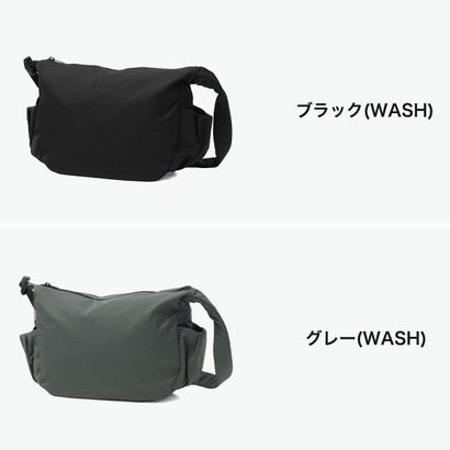 正規取扱店 ショルダーバッグ メンズ レディース ブランド 肩かけ 斜めがけ 撥水性 耐久性 シンプル おしゃれ タウンユース 旅行 トラベル 軽い ナイロン A4 WASH NS-023 （ブラック(WASH)）｜詳細画像