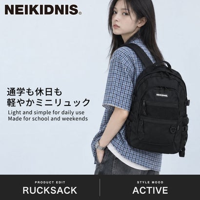 日本正規品 リュック レディース メンズ デイパック 小さめ ブランド リュックサック 軽量 軽い 通学 A4 PC収納 シンプル Absolute Backpack Mini NB65ABG010 （BLACK）｜詳細画像