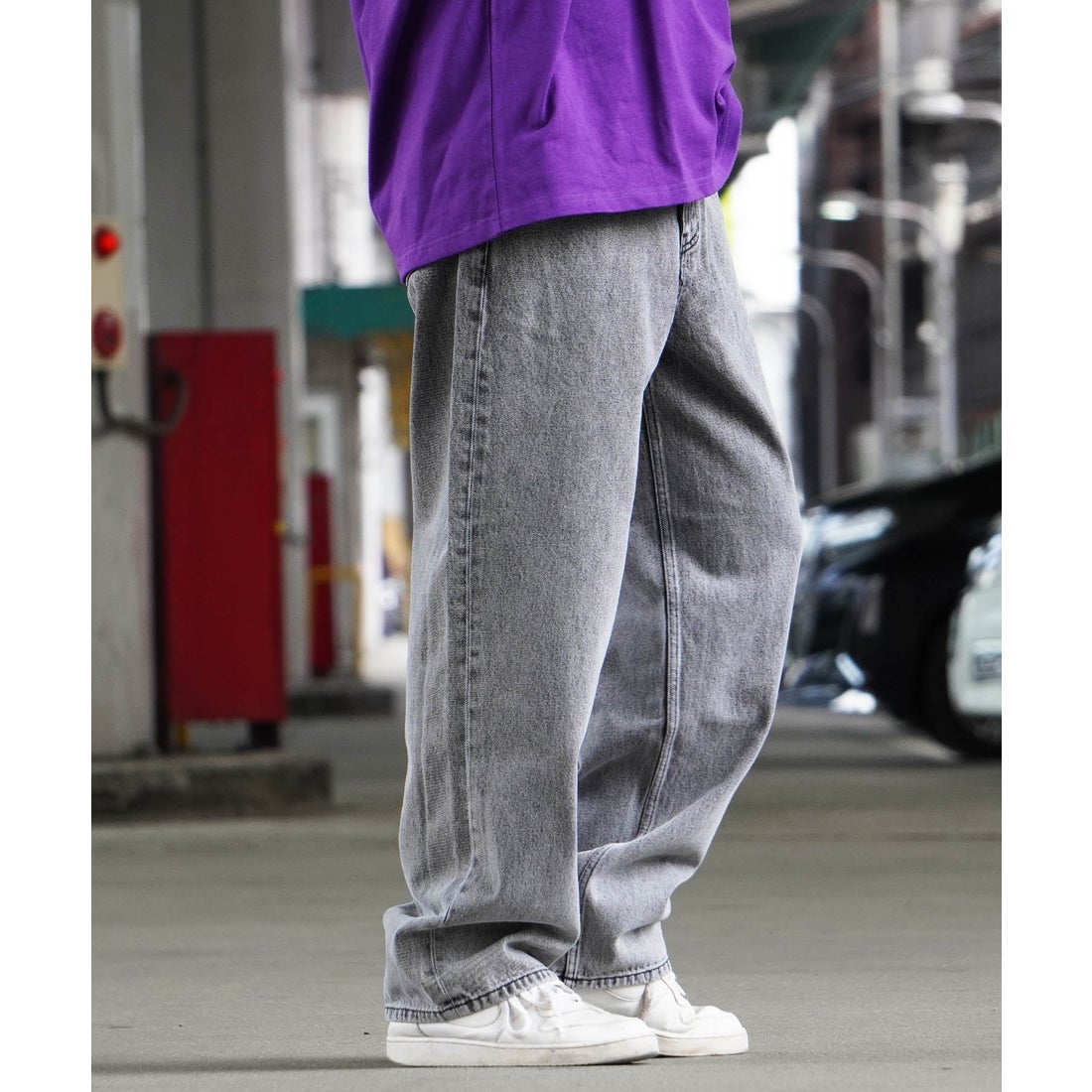 ワンフォークロージング 1111clothing デニムパンツ ワイド メンズ 