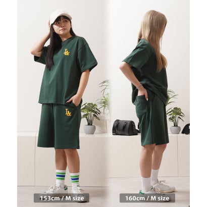 ワンフォークロージング 1111clothing LA ロゴ刺繍 スウェットショートパンツ （GRAY）｜詳細画像