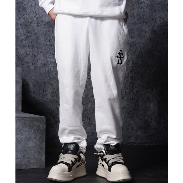 3連 クロス スウェットパンツ （WHITE）