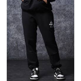 3連 クロス スウェットパンツ （BLACK）
