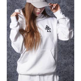 3連 クロス プルパーカー （WHITE）