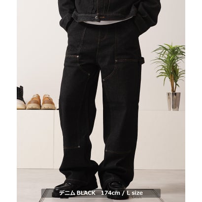 ダブルニー ストレートパンツ （ダックBLACK）｜詳細画像