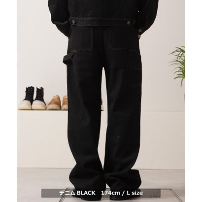 ダブルニー ストレートパンツ （デニムNAVY）｜詳細画像