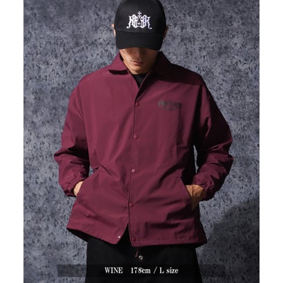 ワンフォークロージング 1111clothing グラフィック コーチジャケット （WINE）｜詳細画像