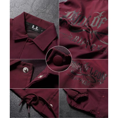 ワンフォークロージング 1111clothing グラフィック コーチジャケット （WINE）｜詳細画像