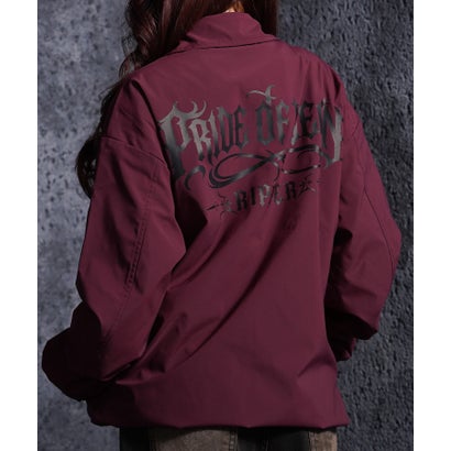 ワンフォークロージング 1111clothing グラフィック コーチジャケット （WINE）｜詳細画像