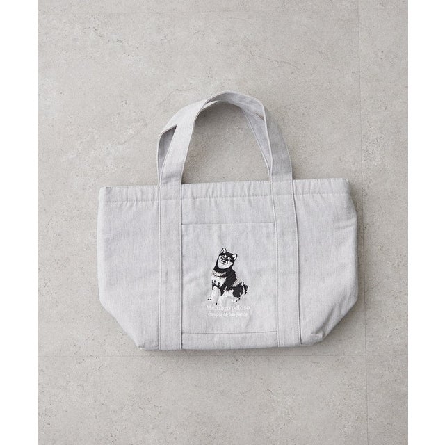 【うちのこシリーズ】アニマル刺繍保冷トート （gray）