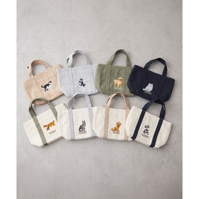 【うちのこシリーズ】アニマル刺繍保冷トート （beige）｜詳細画像