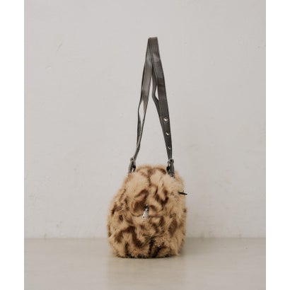 ナイスクラップ NICE CLAUP 【RMAF】フェイクファーボストンバック （beige）｜詳細画像
