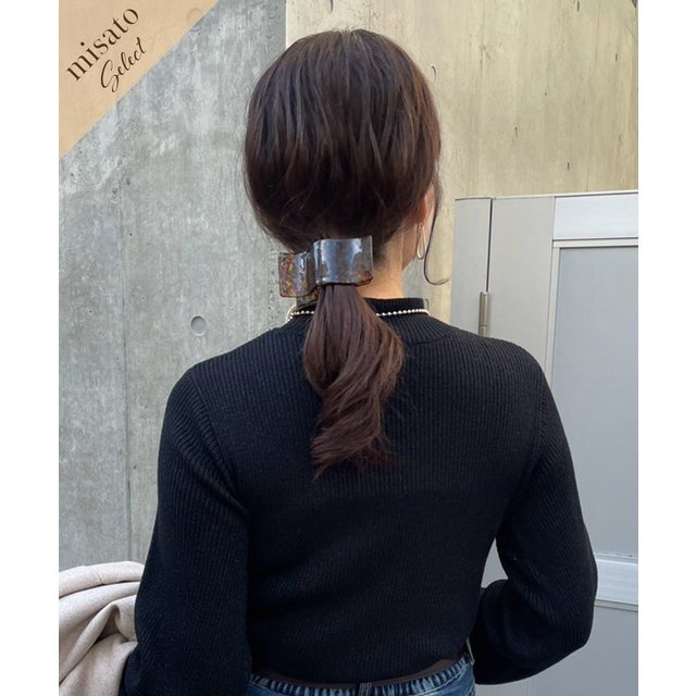 【@_misato____】ヘアクリップ （brown）