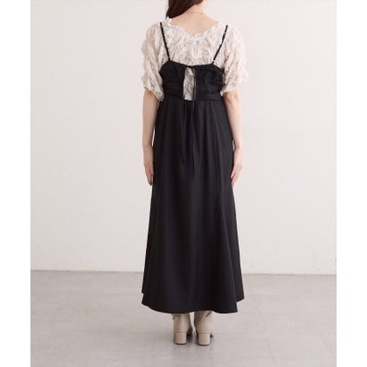 【natural couture】タックデザインマーメイドキャミワンピース （IVY）｜詳細画像