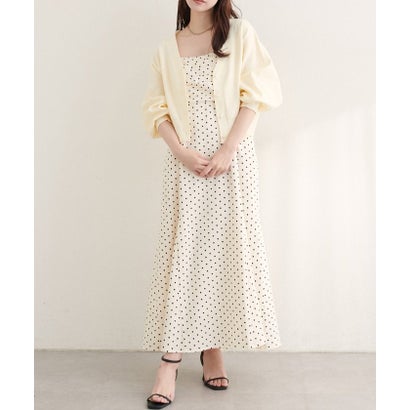 【natural couture】タックデザインマーメイドキャミワンピース （IVY）｜詳細画像