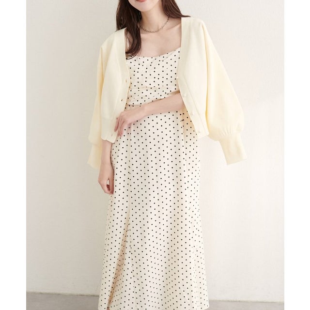 【natural couture】タックデザインマーメイドキャミワンピース （IVY）