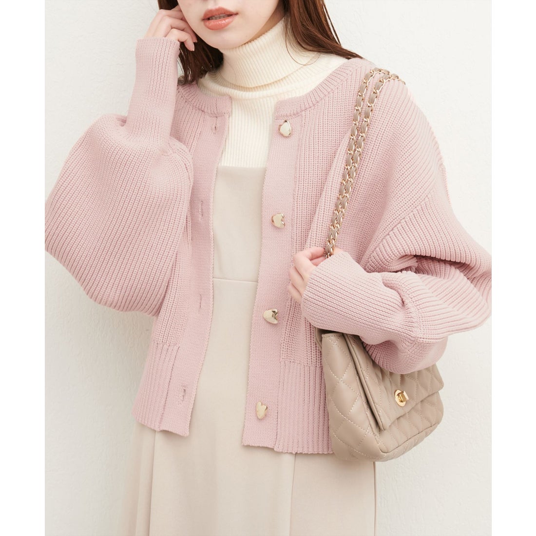NICE CLAUP ナイスクラップ アウター ピンク 春カラーのピンクアイテム