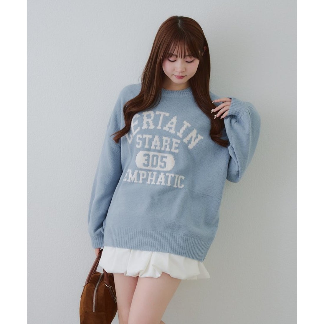 ナイスクラップ NICE CLAUP 【RMAF】ロゴモールニット （BRD