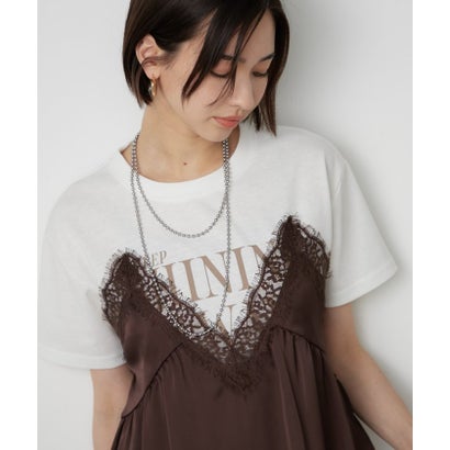 サテンキャミドッキングTシャツ （CGY）｜詳細画像