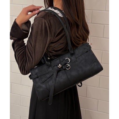 ナイスクラップ NICE CLAUP 【Autumn Bag Series】ベルトボストンバッグ （BR）｜詳細画像