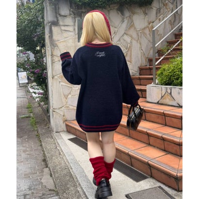 ナイスクラップ NICE CLAUP 【continuer】ハートロゴニット （NVY）｜詳細画像