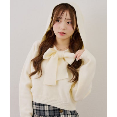 【continuer】ビッグリボンニットパーカー （TGY）｜詳細画像