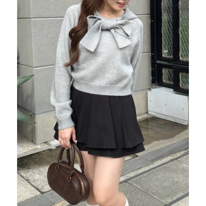 【continuer】ビッグリボンニットパーカー （CGY）｜詳細画像