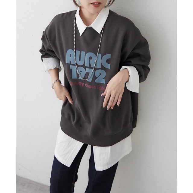 【WEB限定】レトロフロッキー裏起毛BIGプルオーバー （SUM）