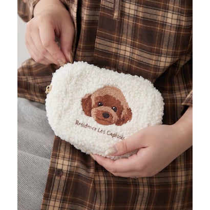 ナイスクラップ NICE CLAUP 【人気シリーズ！】アニマルボア刺繍ポーチ （BE）｜詳細画像