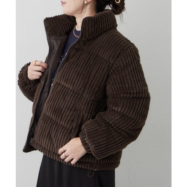 コール中綿ブルゾン （brown）