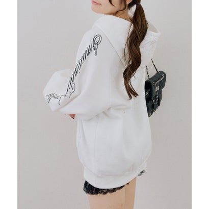 【continuer】 バックハートロゴパーカー （offwhite）｜詳細画像