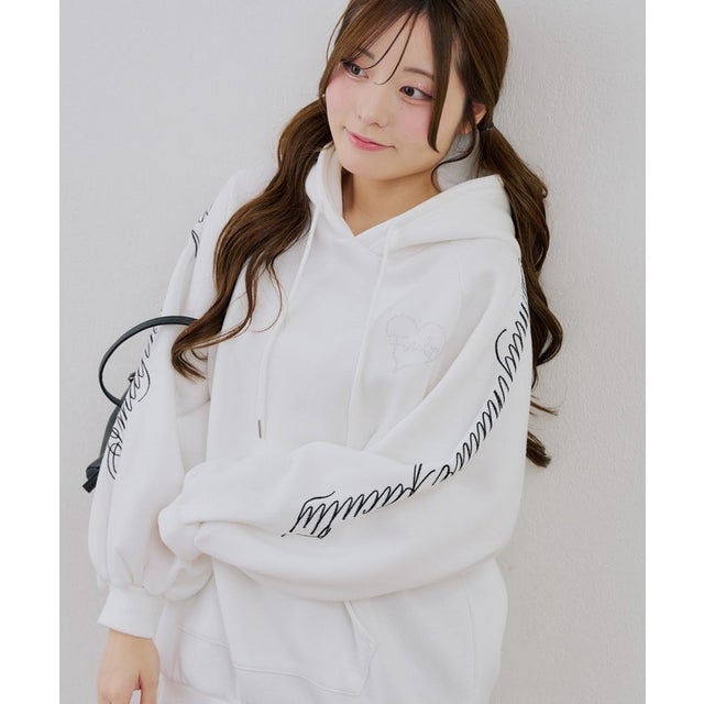 【continuer】 バックハートロゴパーカー （offwhite）