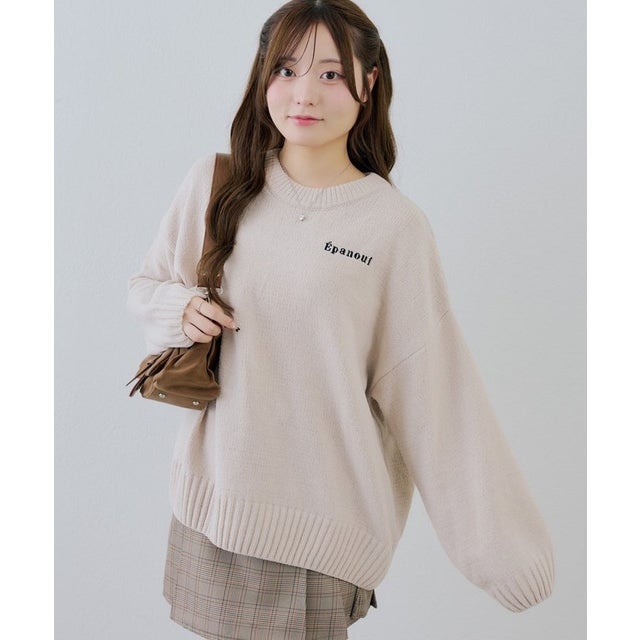 【continuer】バックロゴモールニット （beige）