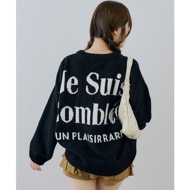 【continuer】バックロゴモールニット （black）