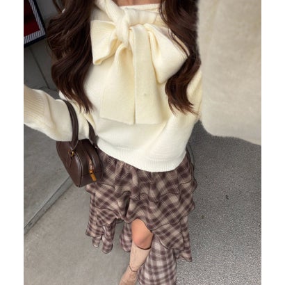 ナイスクラップ NICE CLAUP 【@reve.perle_/@nc_runa0119企画】ラッフルロングスカート （BKM）｜詳細画像