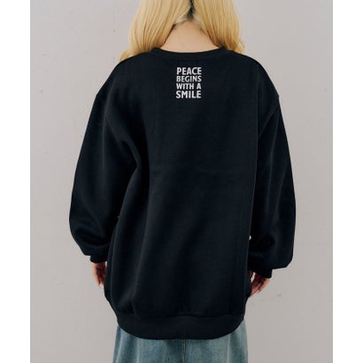 【continuer】箔プリントロゴ裏起毛トレーナー （offwhite）｜詳細画像