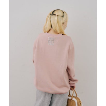 【continuer】箔プリントロゴ裏起毛トレーナー （offwhite）｜詳細画像
