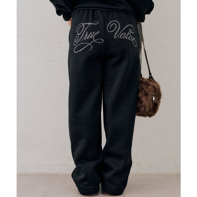 【ANOTHER BRANCH】【セットアップ可能】裏毛バックロゴスエットパンツ （black）