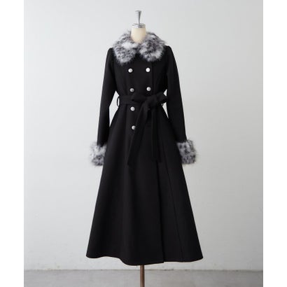 【Mavie..7】ファー付ロングコート （charcoal）｜詳細画像