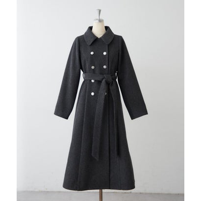 【Mavie..7】ファー付ロングコート （black）｜詳細画像