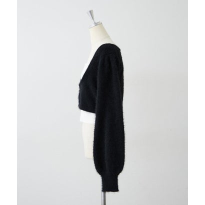 【Mavie..7】インナー付ボレロカーディガン （black）｜詳細画像